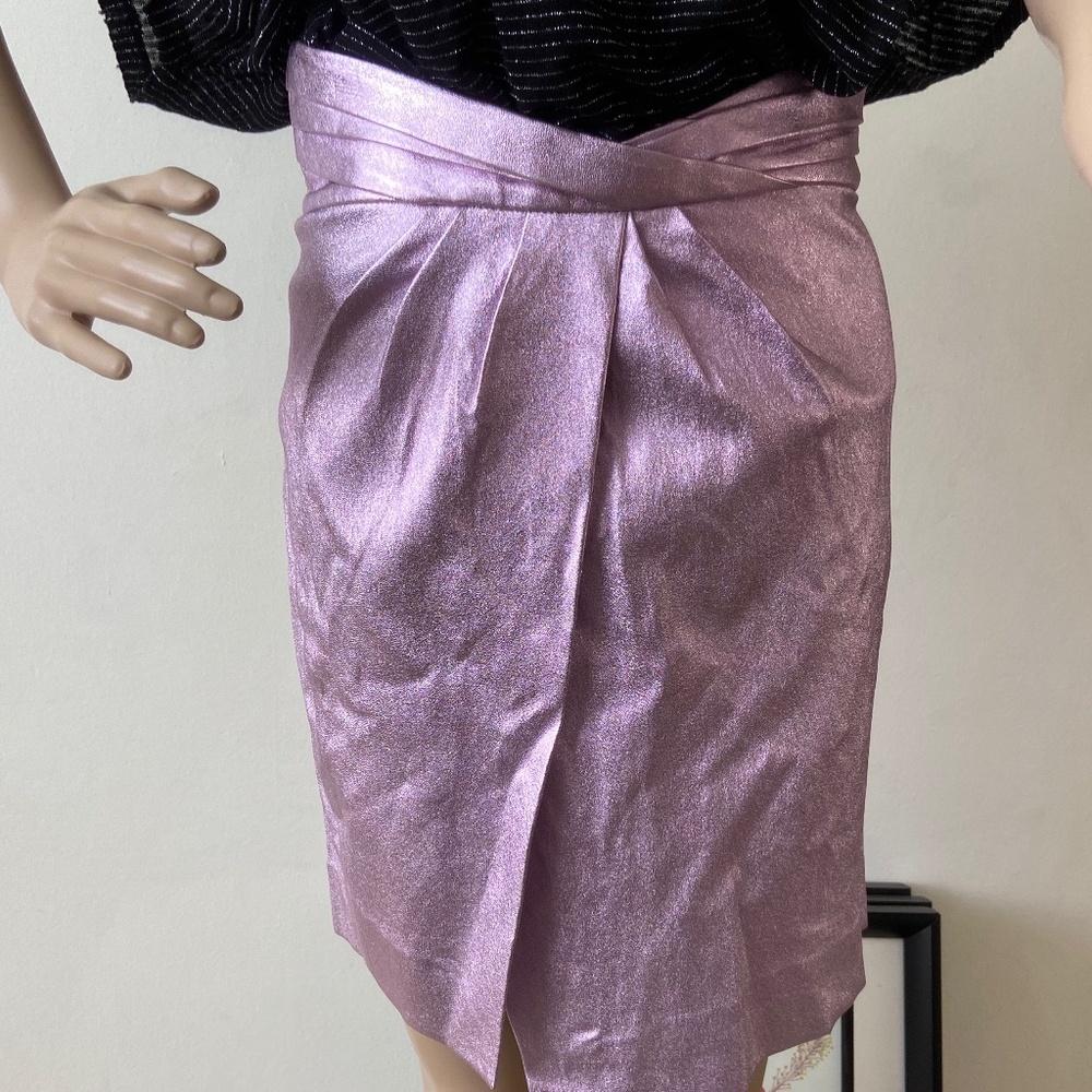 Leather Lavender Shimmer Skirt
